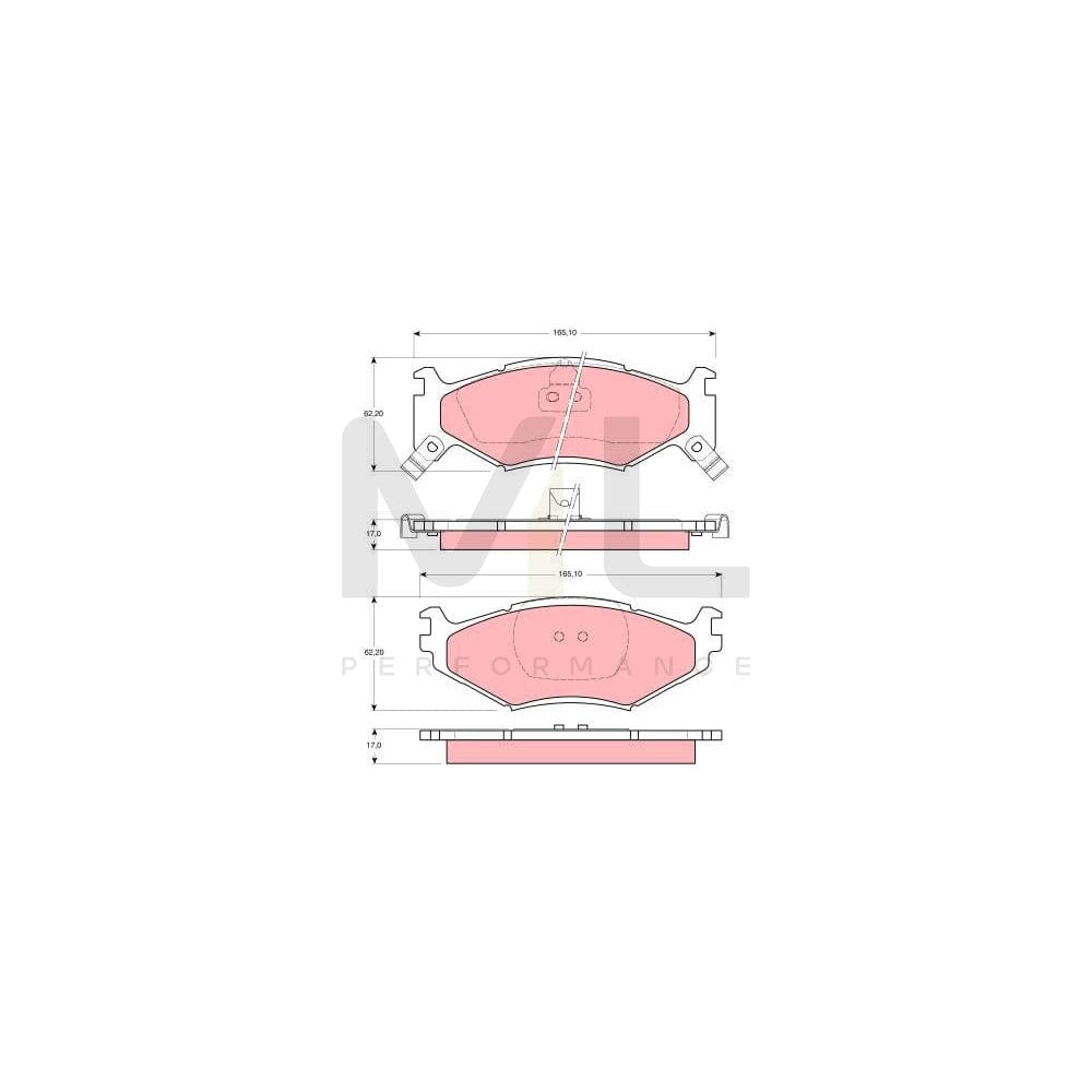 TRW Gdb1157 Brake Pad Set With Acoustic Wear Warning