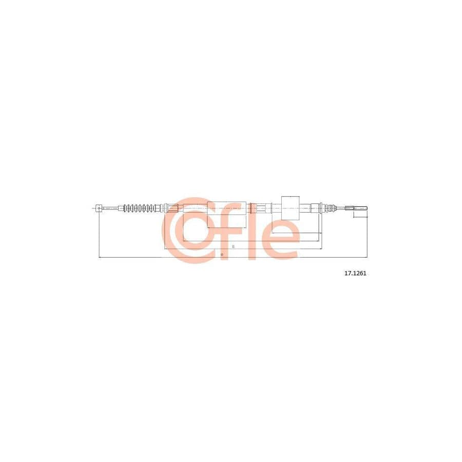 Cofle 92.17.1261 Hand Brake Cable for Toyota Hiace