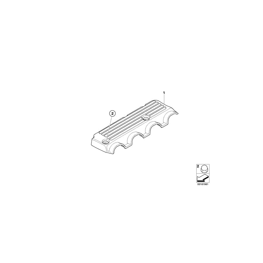 Genuine BMW 11617571703 E93 E92 E91 Cover, Acoustic (Inc. X1 18i, 120i & 320i)