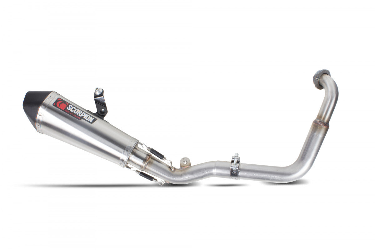 Scorpion RYA97SYSSEO Yamaha MT-125 Serket Taper Full System - Brushed Stainless Steel Sleeve | ML Performance UK UK