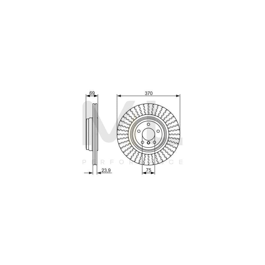 BOSCH 0 986 479 730 Brake Disc Vented, Coated, High-carbon, with bolts/screws | ML Performance Car Parts