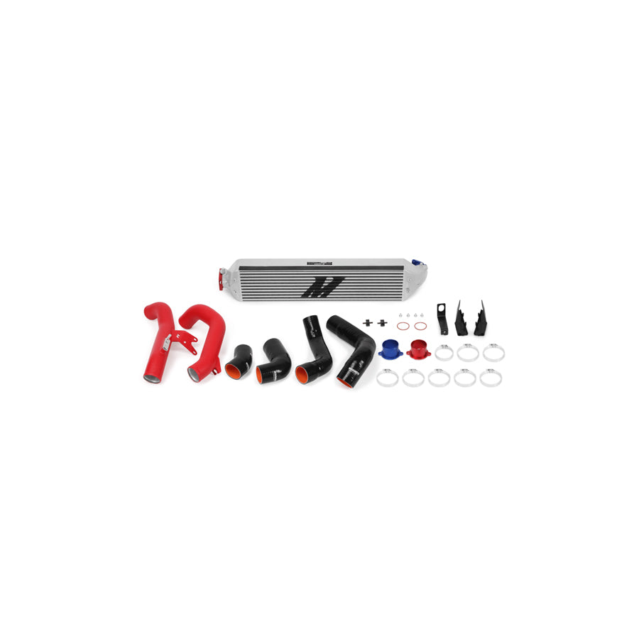 Mishimoto MMINT-CIV-16KSLWRD 2016+ Honda Civic 1.5T / 2017+ Honda Civic Si Silver Intercooler Kit w/Red Pipes