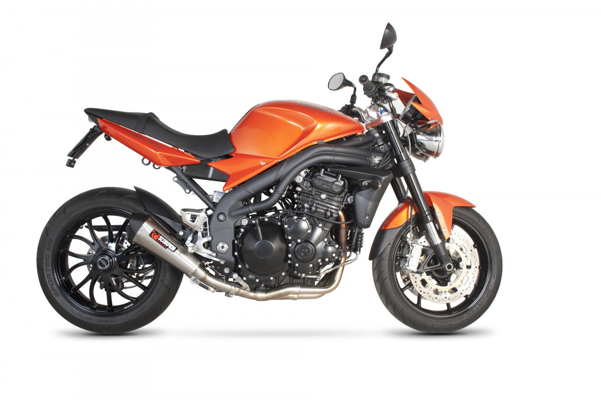Scorpion RTR66SESEO Triumph Speed Triple 1050 Serket Taper Slip-On - Brushed Stainless Steel Sleeve | ML Performance UK UK