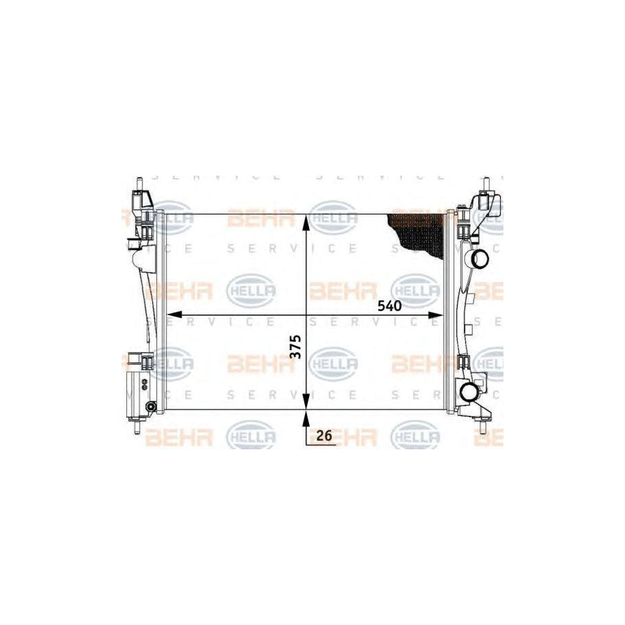 Hella 8MK 376 728-791 Engine Radiator