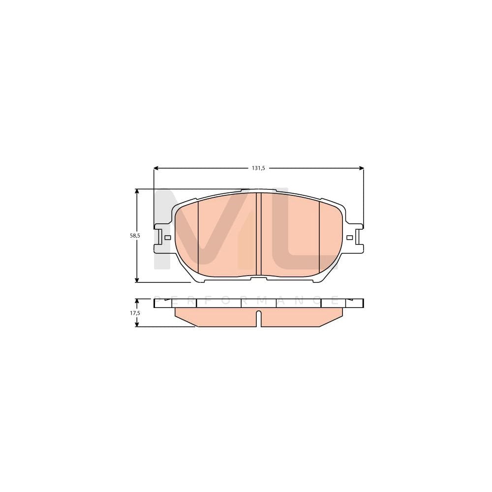 TRW Gdb3628 Brake Pad Set For Toyota Camry V Saloon (_V3_) Not Prepared For Wear Indicator