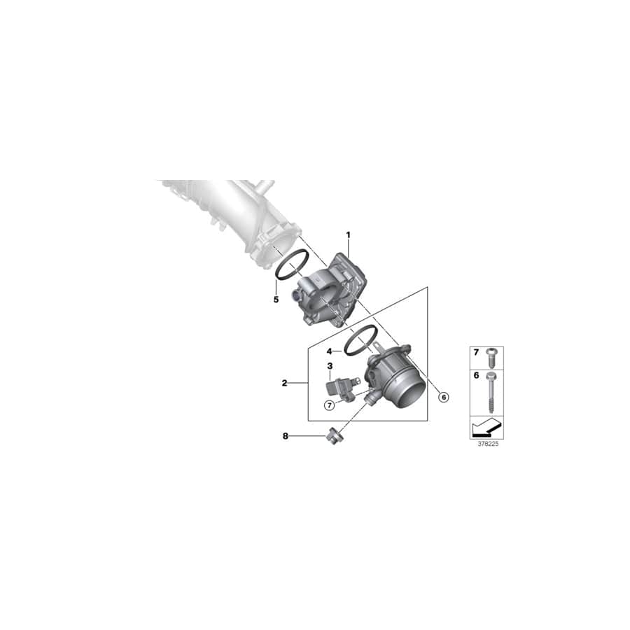 Genuine BMW 11617619272 F45 F48 Charge Air Tube (Inc. Cooper S, X2 28iX & Cooper S ALL4)