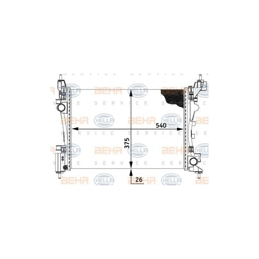 Hella 8MK 376 728-781 Engine Radiator