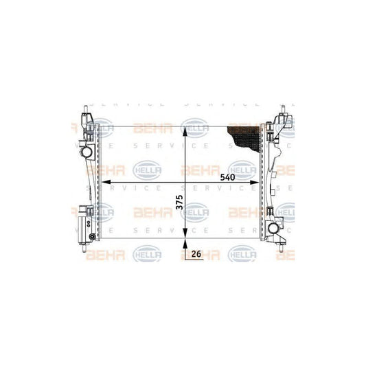 Hella 8MK 376 728-781 Engine Radiator