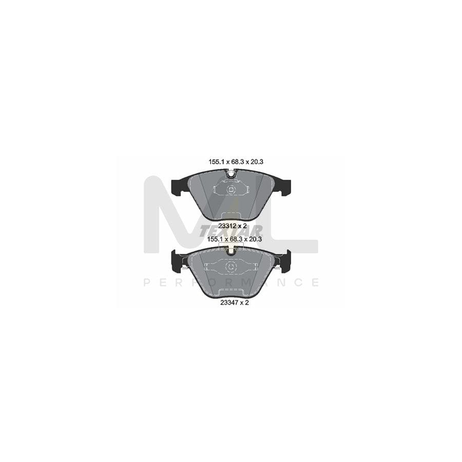 TEXTAR 2331207 Brake pad set prepared for wear indicator