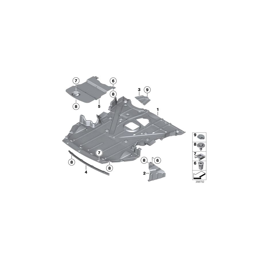 Genuine BMW 51757191027 E89 Underhood Shield, Left (Inc. Z4)
