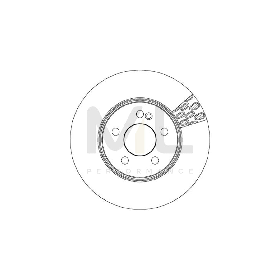 TRW DF6641S Brake Disc Two-piece brake disc, Vented, Painted  - 1 piece