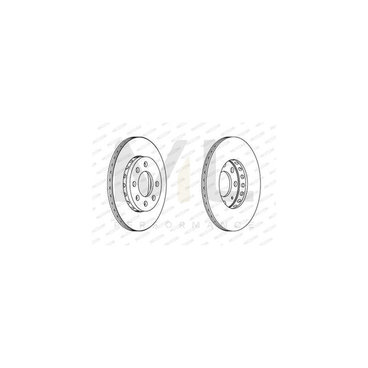 Ferodo Premier DDF1161 Brake Disc Vented, With Bolts/Screws  - Pair