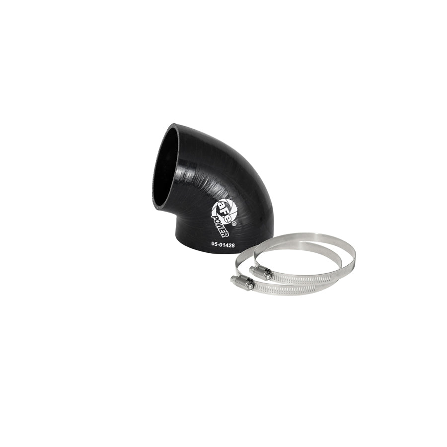 aFe 59-00088 (3-1/2 IN ID to 3 IN ID x 75 Deg.) Elbow Reducing Coupler - Black Replacement Coupling Kit