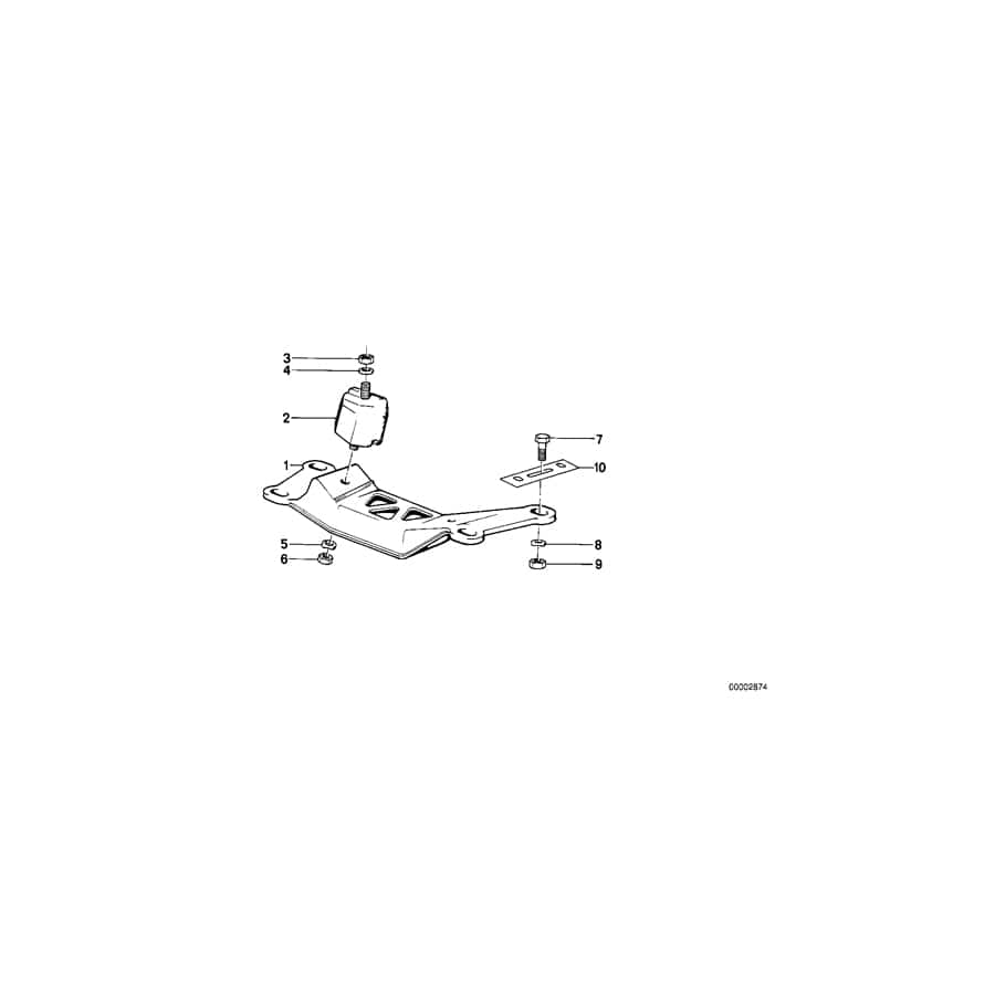 Genuine BMW 23711176037 E28 E24 Cross Member (Inc. 525e, 518i & 628CSi)