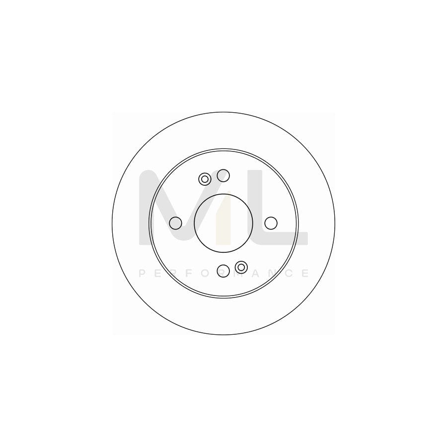 TRW DF6949 Brake Disc for HYUNDAI i10 Solid, Painted  - 1 piece