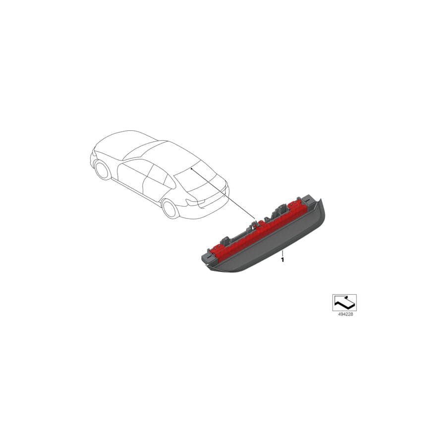 Genuine BMW 63257420460 G20 Third Stoplamp (Inc. M340iX, M340i & 330i)