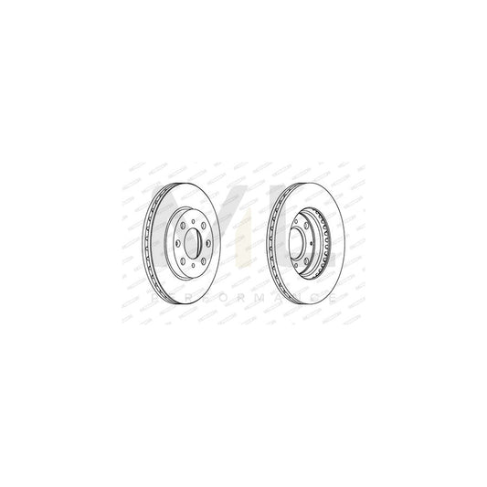 Ferodo Premier DDF1231 Brake Disc Vented, With Bolts/Screws  - Pair