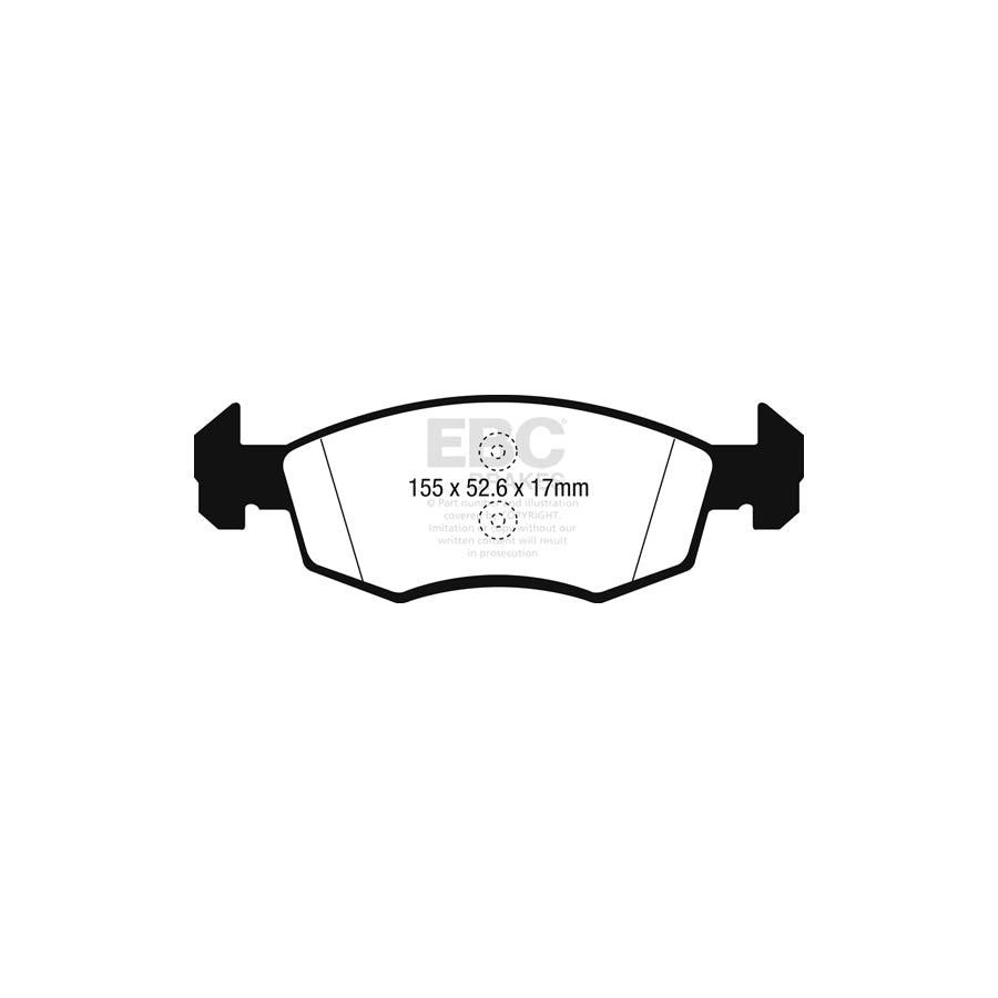 EBC PD03KF1504 Opel Vauxhall Corsa E Yellowstuff Front Brake Pad & Plain Disc Kit 2 | ML Performance UK Car Parts
