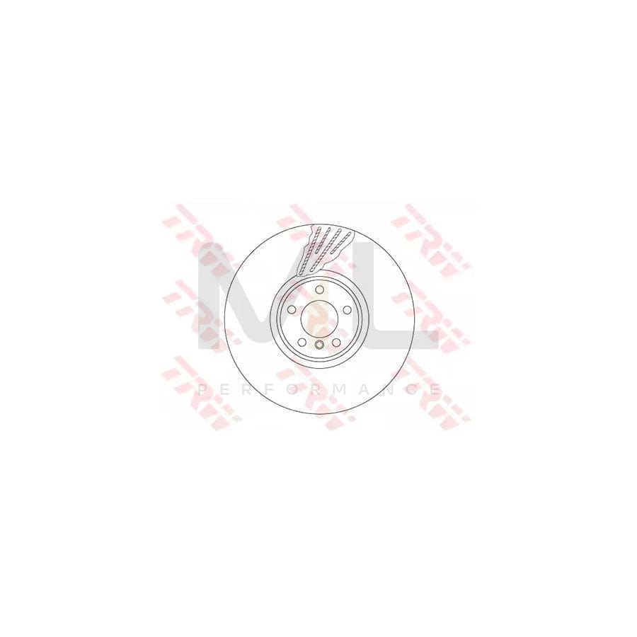 TRW DF6618S Brake Disc Two-piece brake disc, Vented, High-carbon