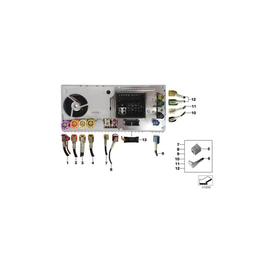 Genuine BMW 61119377591 F36 F34 Rep.Module Aerial Lines Fm1/ Fm2 RG174 (Inc. 428iX, 435iX & 420iX)