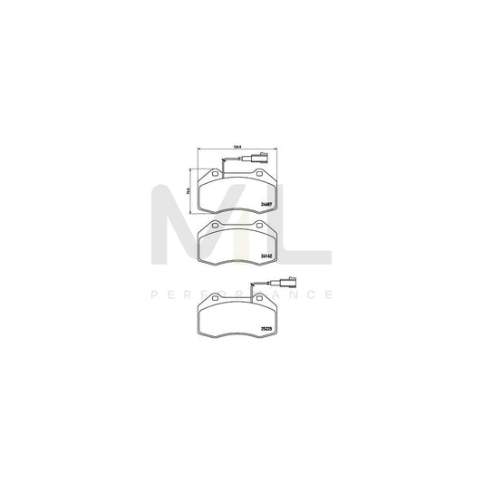 Hella 8DB 355 021-621 Brake Pad Set For Alfa Romeo 4C With Integrated Wear Warning Contact | ML Performance Car Parts