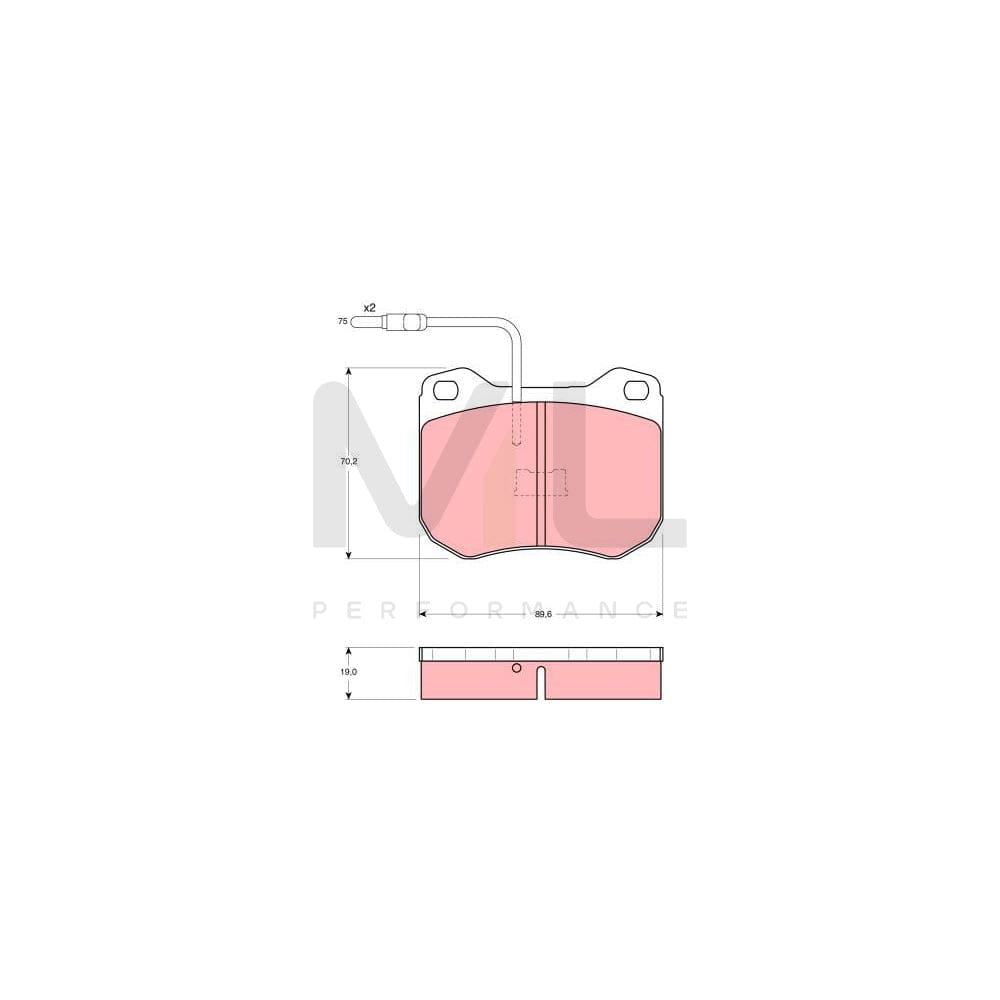 TRW Gdb173 Brake Pad Set Incl. Wear Warning Contact