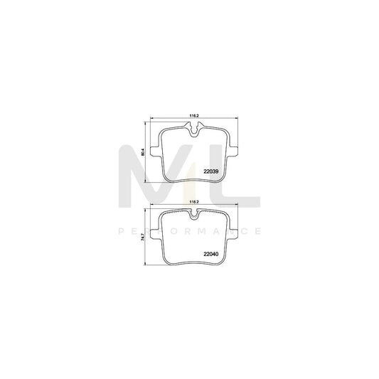 Hella 8DB 355 037-991 Brake Pad Set Prepared For Wear Indicator, With Brake Caliper Screws, With Accessories | ML Performance Car Parts
