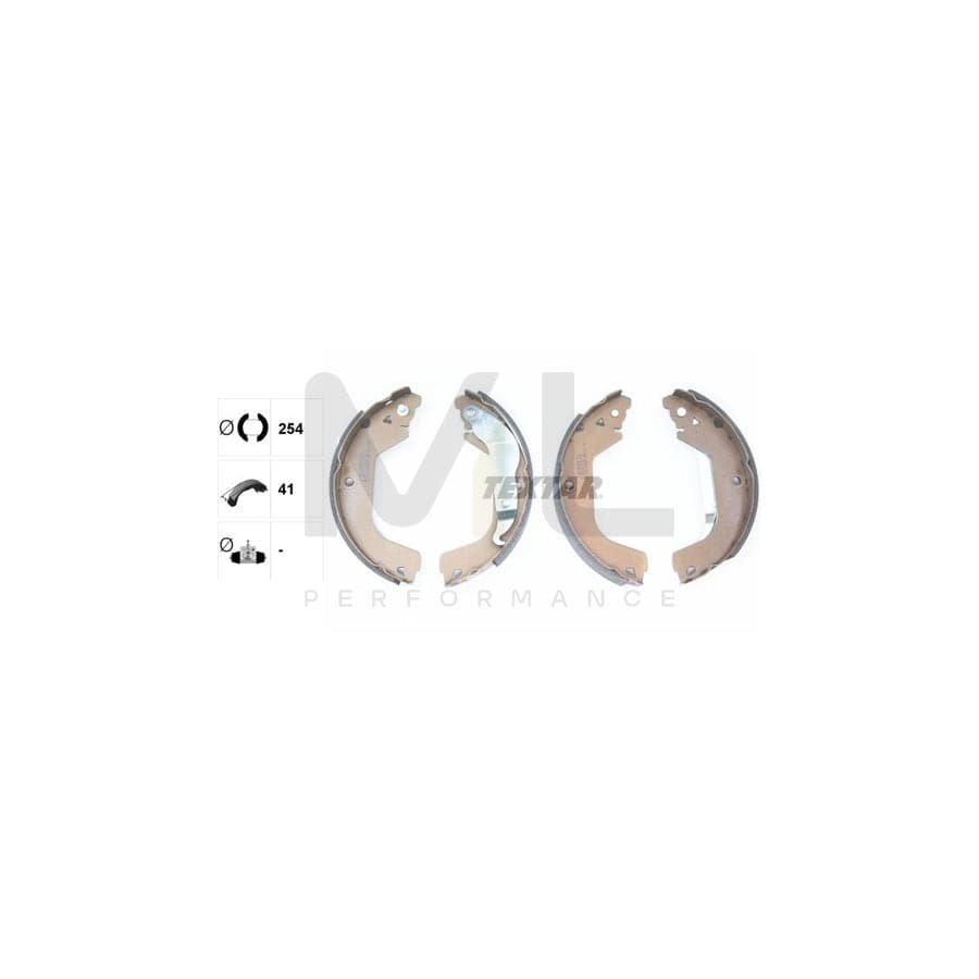 TEXTAR 91079100 Brake Shoe Set for CHEVROLET CRUZE with handbrake lever