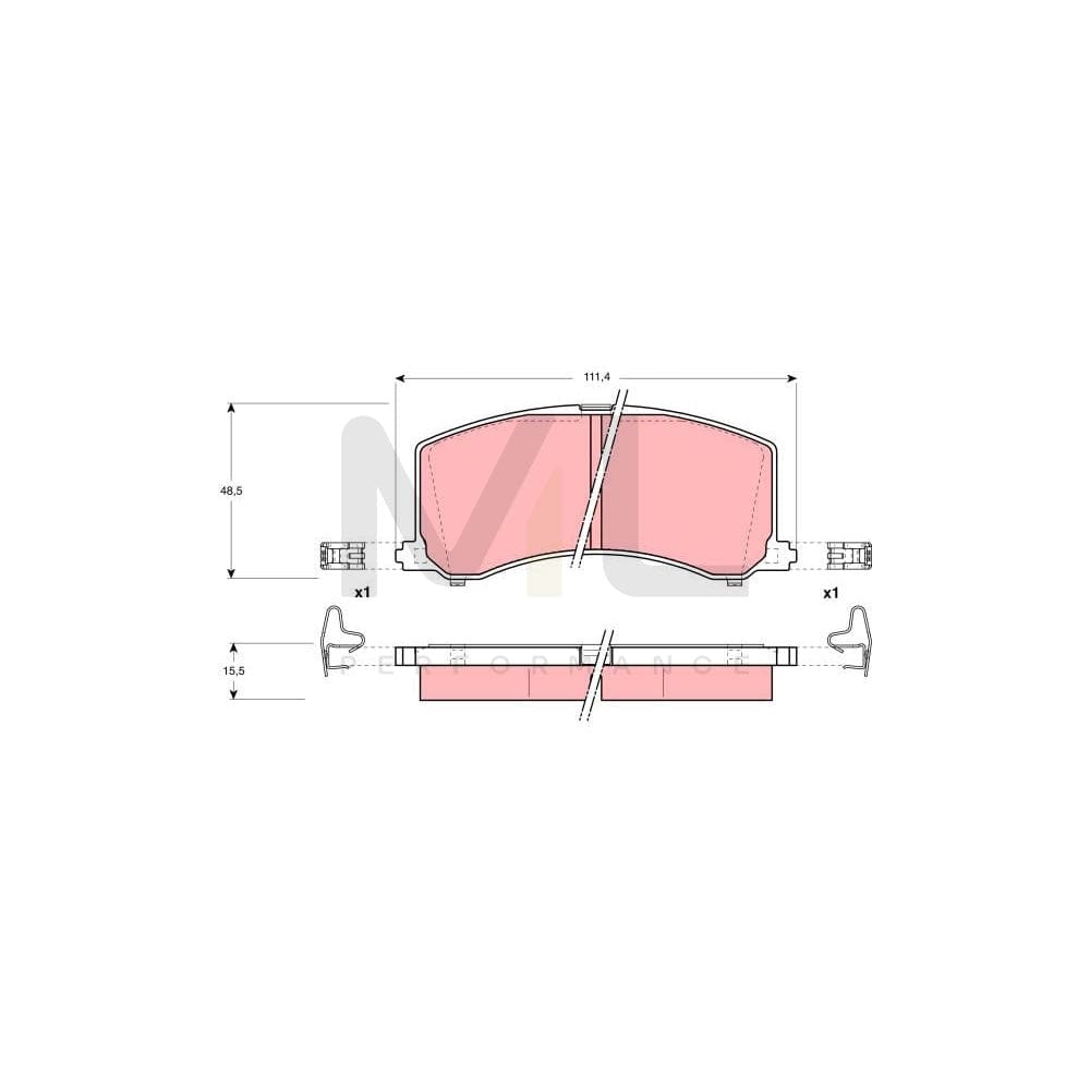 TRW Gdb3091 Brake Pad Set With Acoustic Wear Warning, With Accessories