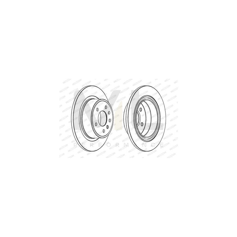 Ferodo Premier Coat+ Disc DDF698C Brake Disc Solid, Coated, Without Bolts/Screws  - Pair