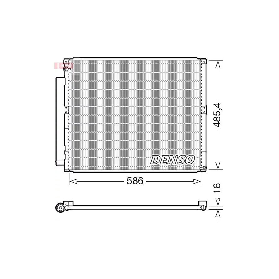DENSO DCN50113 Air Conditioning Condenser for Toyota Land Cruiser Prado 120 (J120)