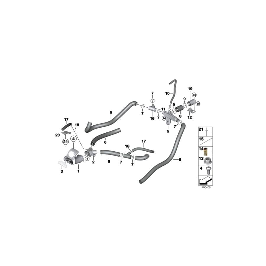 Genuine BMW 51748425416 Air Distributor GCU COOLING (Inc. M6 GT3)