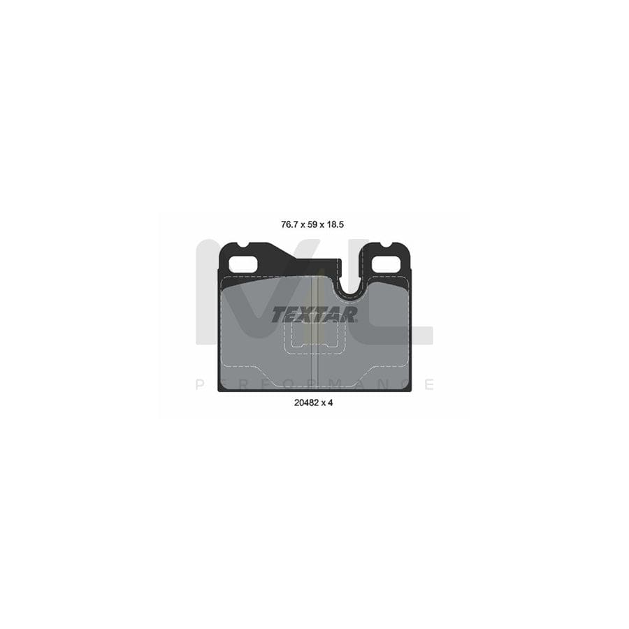 TEXTAR 2048201 Brake pad set prepared for wear indicator