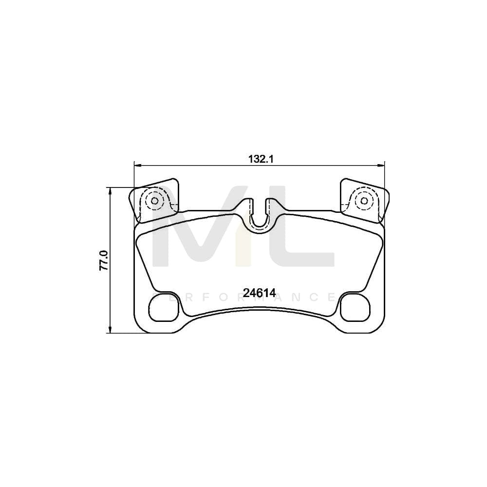 Hella 8DB 355 014-631 Brake Pad Set Prepared For Wear Indicator, With Counterweights | ML Performance Car Parts