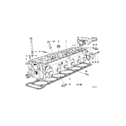 Genuine BMW 11121730221 E24 E32 E23 Cylinder Head Gasket 2,07mm (+0,3) (Inc. 730iL, 530i & 635CSi)