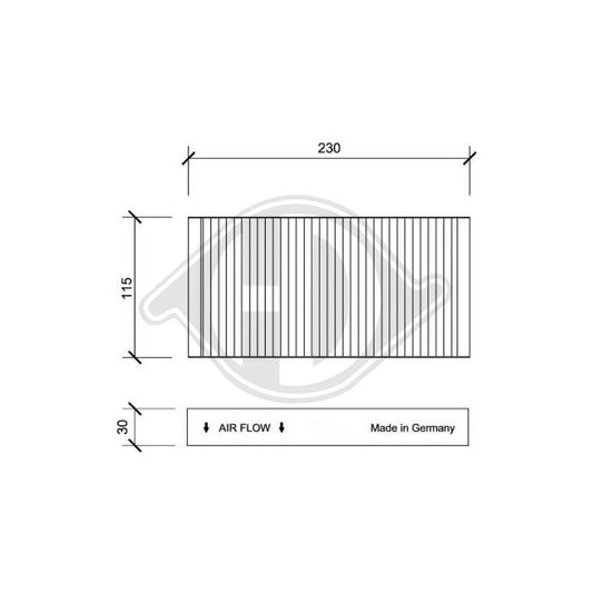 DIEDERICHS DCI0133 Pollen Filter For Chrysler Pt Cruiser Estate