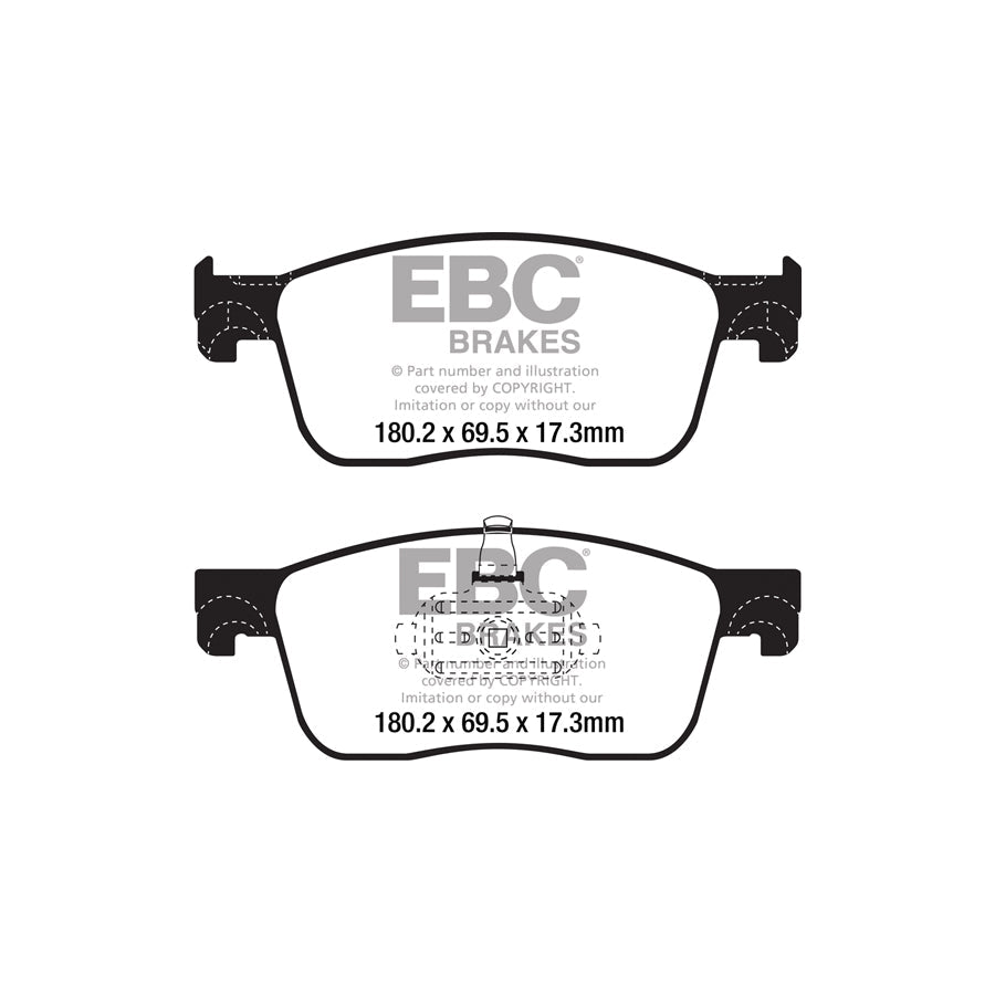 EBC DPX2308 Citroen Opel Peugeot Toyota Ultimax Front Brake Pads - TRW Caliper 2 | ML Performance UK Car Parts