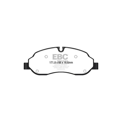 EBC PD03KF1499 Ford Transit Yellowstuff Front Brake Pad & Plain Disc Kit 2 | ML Performance UK Car Parts
