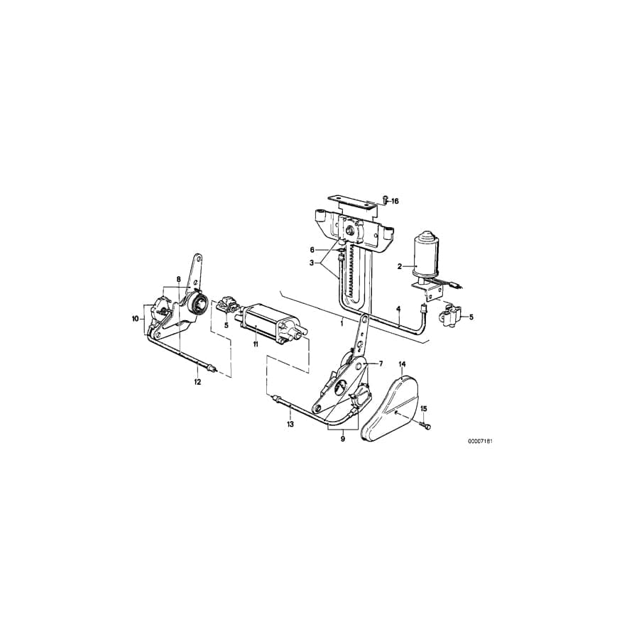 Genuine BMW 52101936102 E28 E23 Gearbox Head Rest Support (Inc. 733i, 528i & 525i)