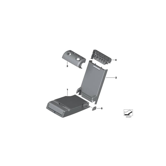Genuine BMW 52207499808 G05 G07 Armrest With Compartment, Leather CANBERRABEIGE (Inc. X5)