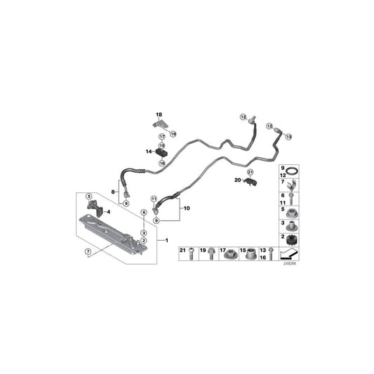 Genuine BMW 17227576391 E70 F15 Bracket, Oil Cooler Line (Inc. X5)