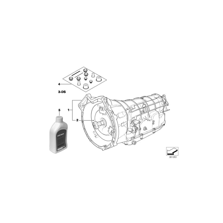 Genuine BMW 24001422029 E39 E38 Exch. Automatic Transmission Eh A5S 310Z - OP (Inc. 728iL, 728i & 528i)