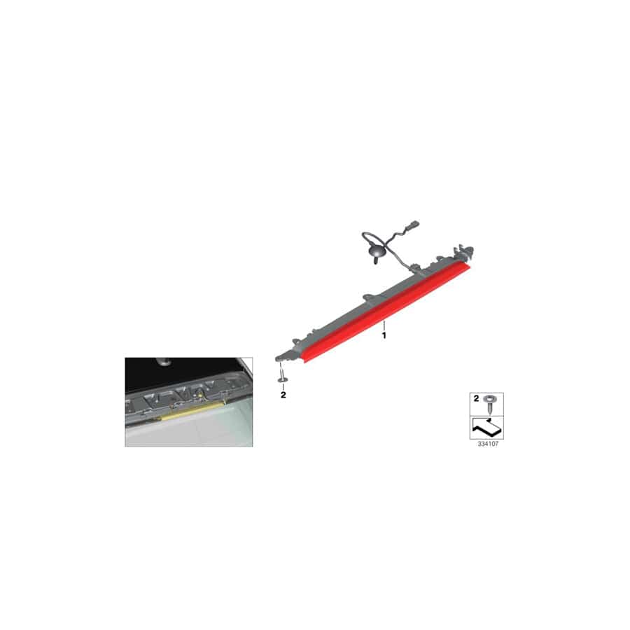 Genuine BMW 63257304040 Third Stoplamp (Inc. i3s 94Ah Rex, i3 60Ah Rex & i3 120Ah)