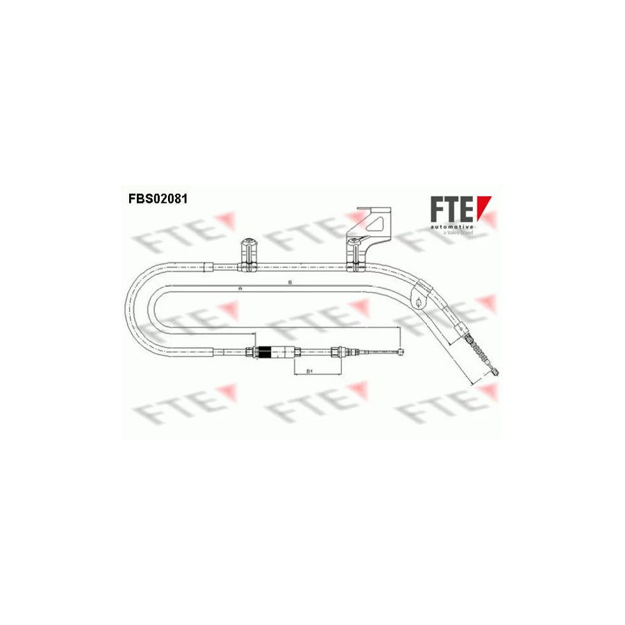 FTE 9250081 Hand Brake Cable for Skoda Superb I Saloon (3U4)