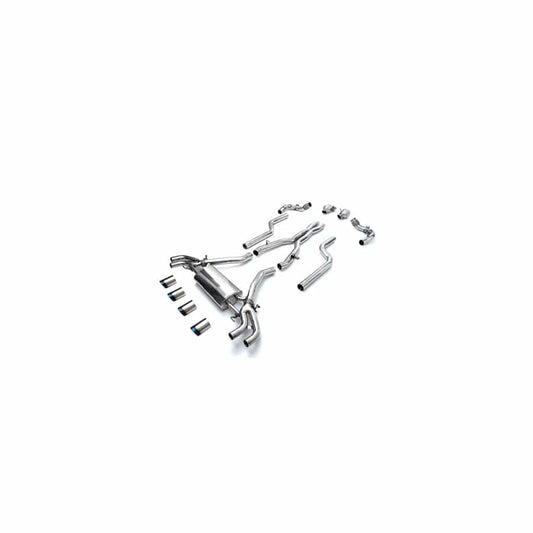 Armytrix BMF96-QS38B Valvetronic Exhaust System BMW X5 M F95 | X6 M F96 2020+ with Quad Blue Coated 4"