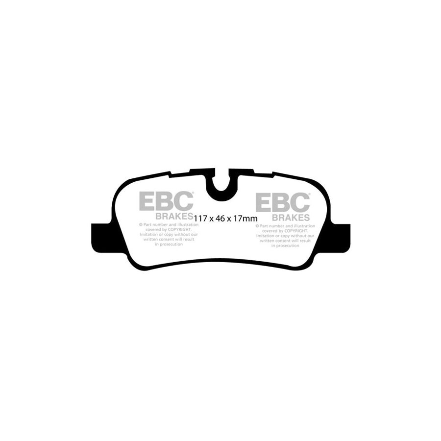 EBC PD13KR262 Land Rover Yellowstuff Rear Brake Pad & GD Disc Kit - TRW Caliper 2 | ML Performance UK Car Parts