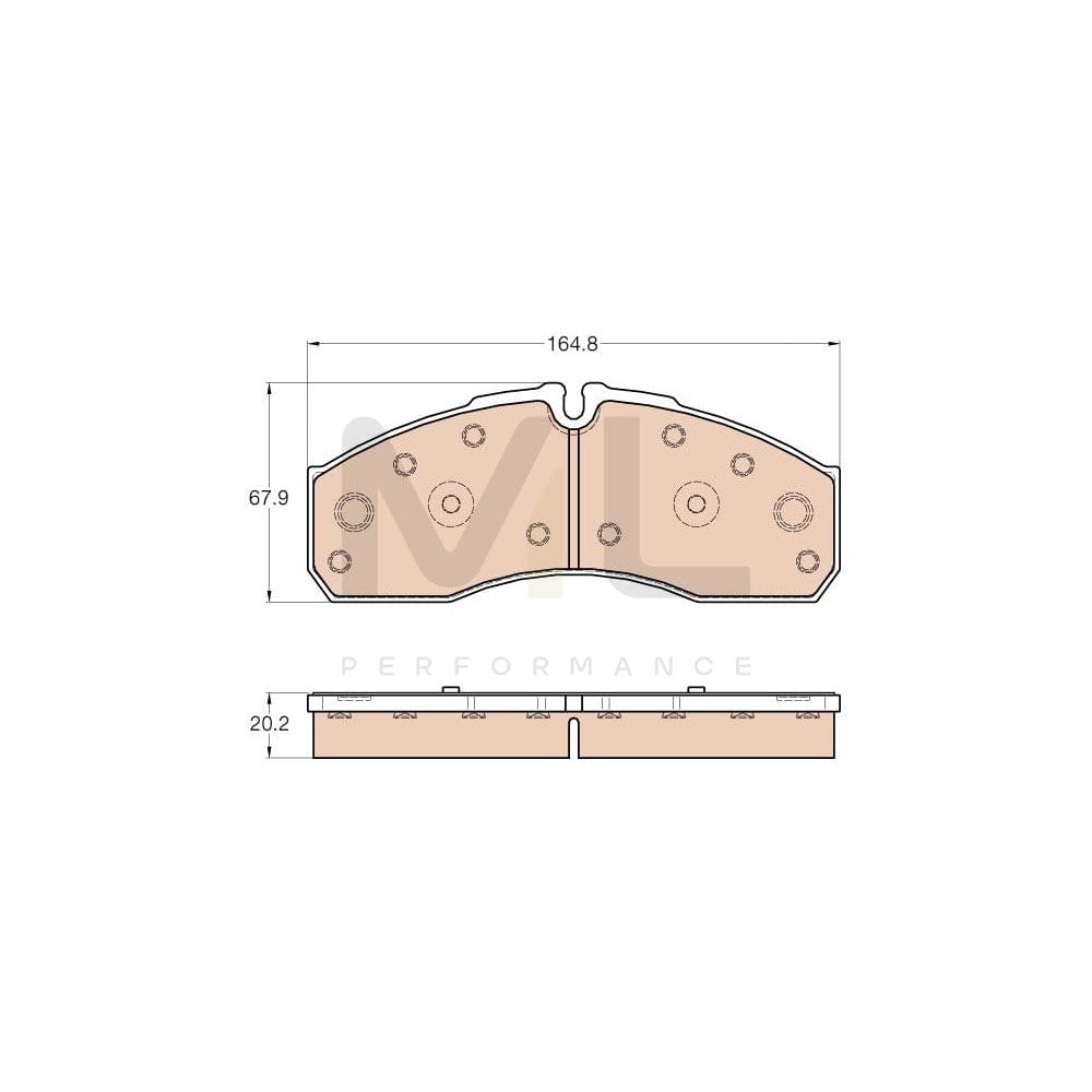 TRW Gdb3567 Brake Pad Set For Iveco Daily Prepared For Wear Indicator