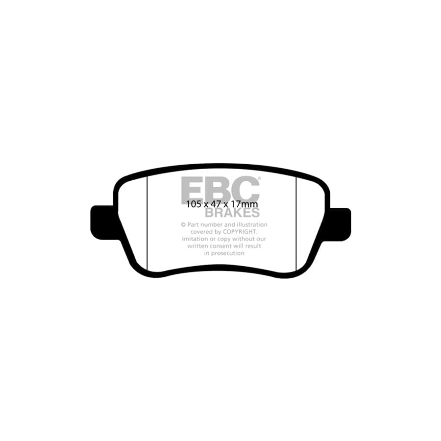 EBC PD06KR166 Fiat Croma Mk2 Greenstuff Rear Brake Pad & USR Disc Kit 2 | ML Performance UK Car Parts