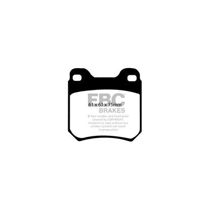 EBC PD08KR311 Saab 45055 Yellowstuff Rear Brake Pad & USR Disc Kit - ATE Caliper 2 | ML Performance UK Car Parts