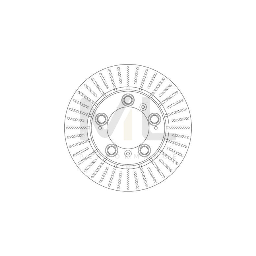 TRW DF6338 Brake Disc for PORSCHE Boxster (986) Vented, Painted  - 1 piece